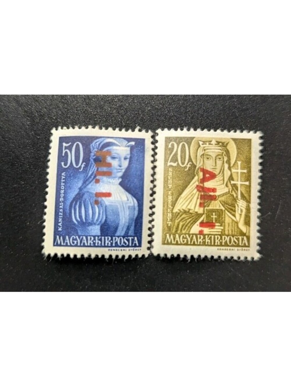 HUNGARY 1946 EXTREMELY SCARCE LETTER OVERPRINT SCOTT F1a PERFECT MNH